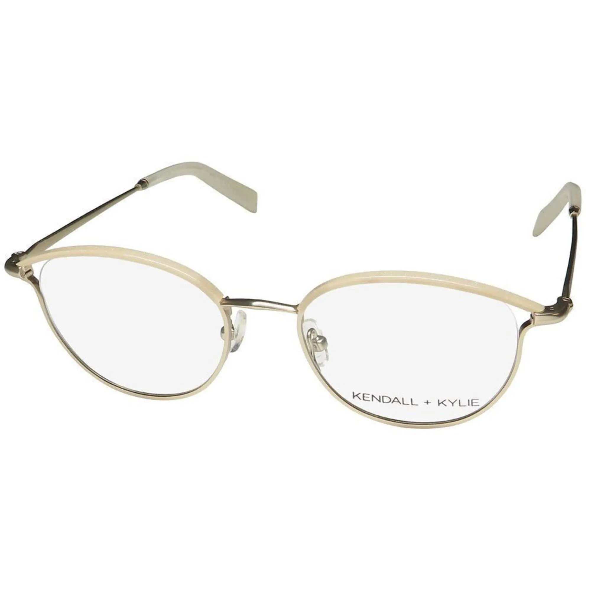 Kendall   Kylie Women's Eyeglasses - Gold Metal Frame Demo Lens | KKO176G EMILIA 718