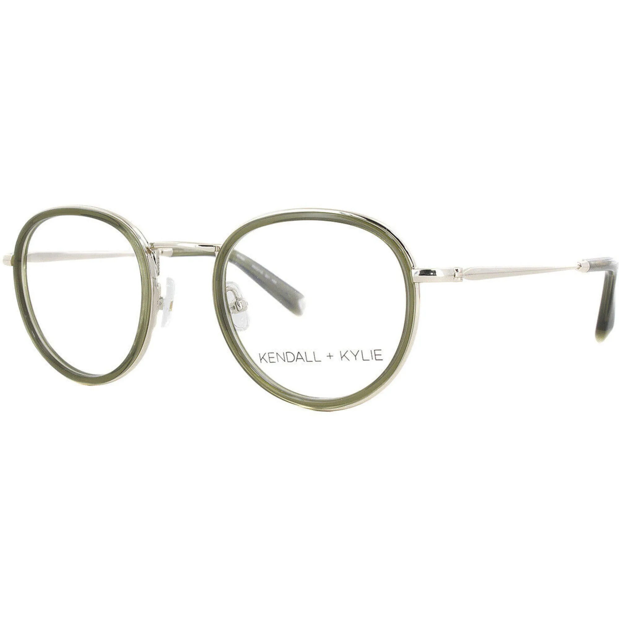 Kendall   Kylie Women's Eyeglasses - Green Round Frame Demo Lens | KKO115 RYAN 301