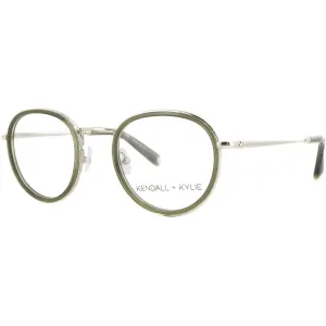 Kendall   Kylie Women's Eyeglasses - Green Round Frame Demo Lens | KKO115 RYAN 301