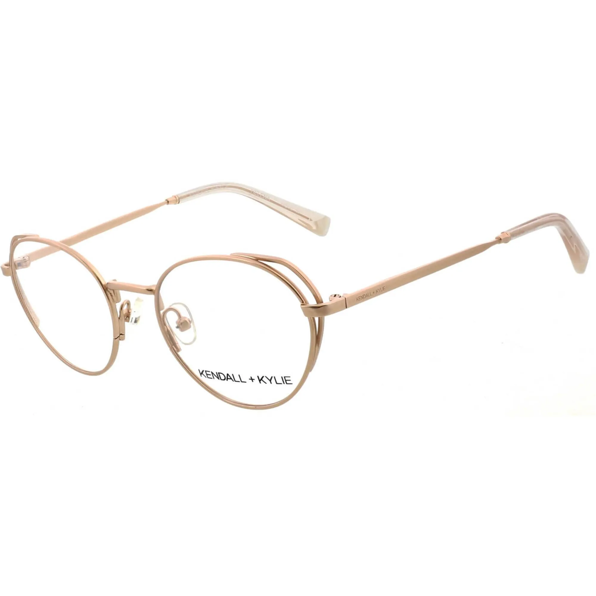 Kendall   Kylie Women's Eyeglasses - Rose Gold Frame Demo Lens | KKO142 HELENA 780