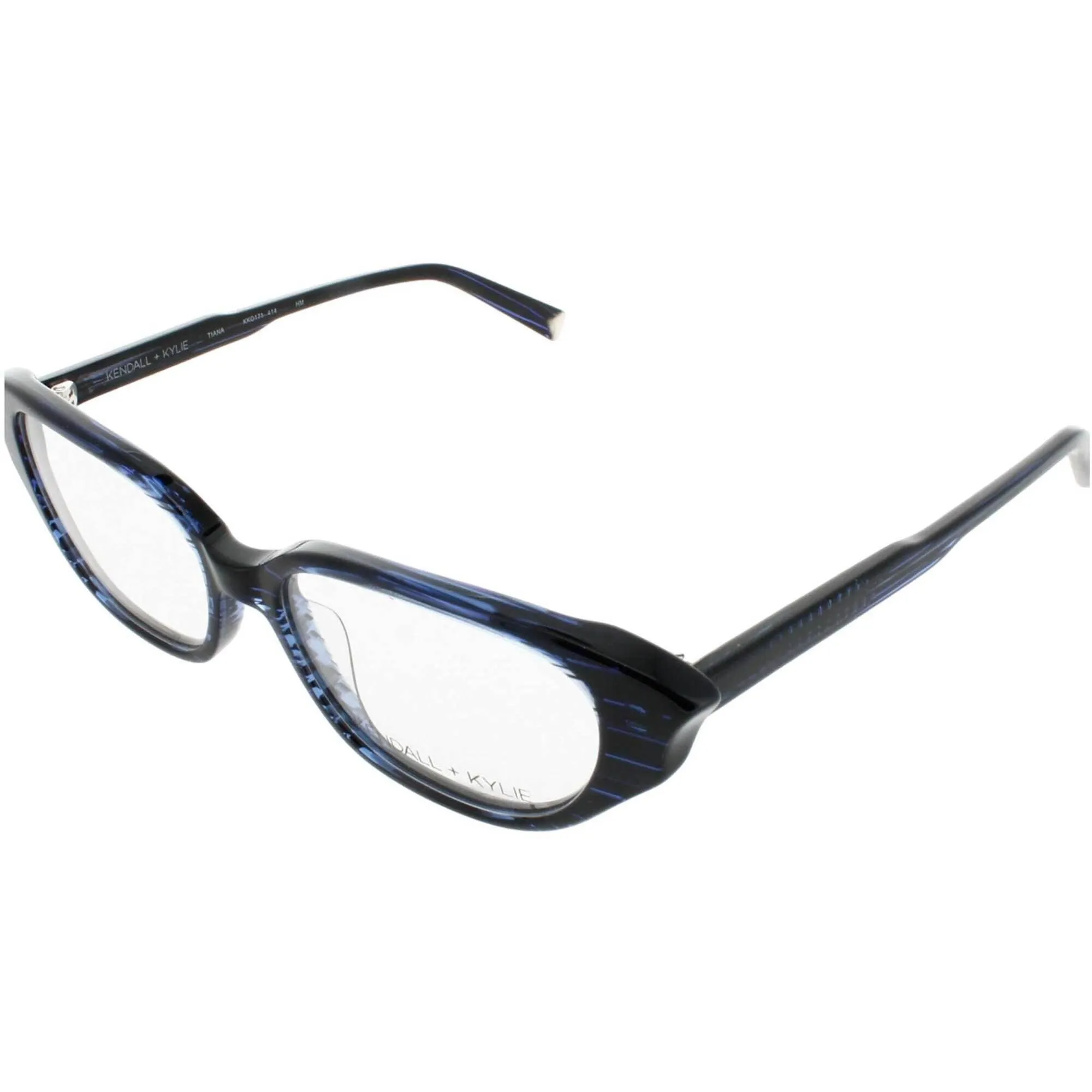 Kendall   Kylie Women's Eyeglasses - Striped Blue Acetate Frame | KKO171G TIANA 414