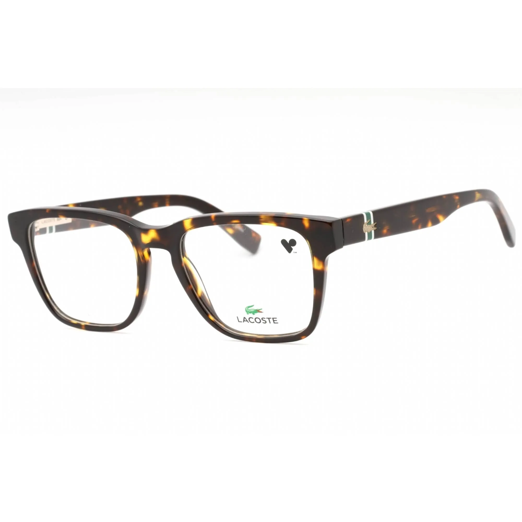 Lacoste Men's Eyeglasses - Dark Havana Plastic Square Shape Full Rim Frame | L2932 230