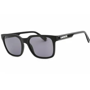 Lacoste Men's Sunglasses - Grey Lens Matte Black Rectangular Plastic Frame | L967S 002
