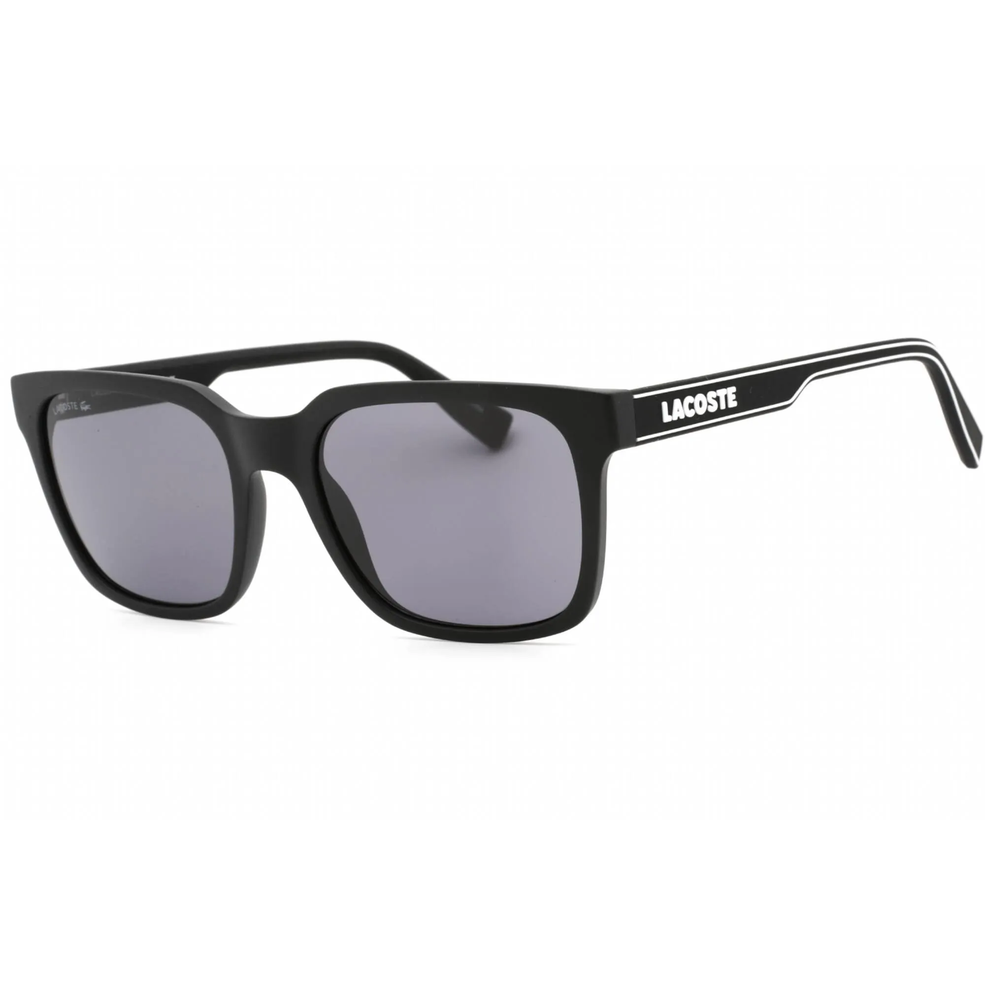 Lacoste Men's Sunglasses - Grey Lens Matte Black Rectangular Plastic Frame | L967S 002
