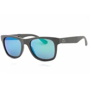 Lacoste Unisex Sunglasses - Blue Lens Matte Grey Rectangular Plastic Frame | L778S 035