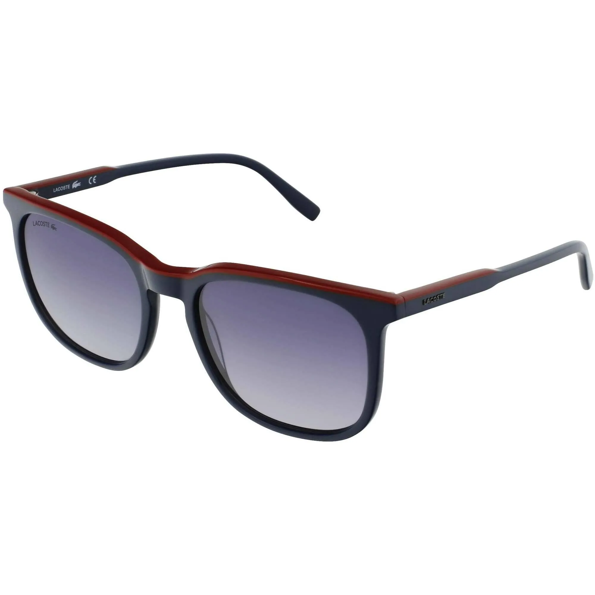 Lacoste Unisex Sunglasses - Blue/Red Acetate Full Rim Rectangular Frame | L925S 424