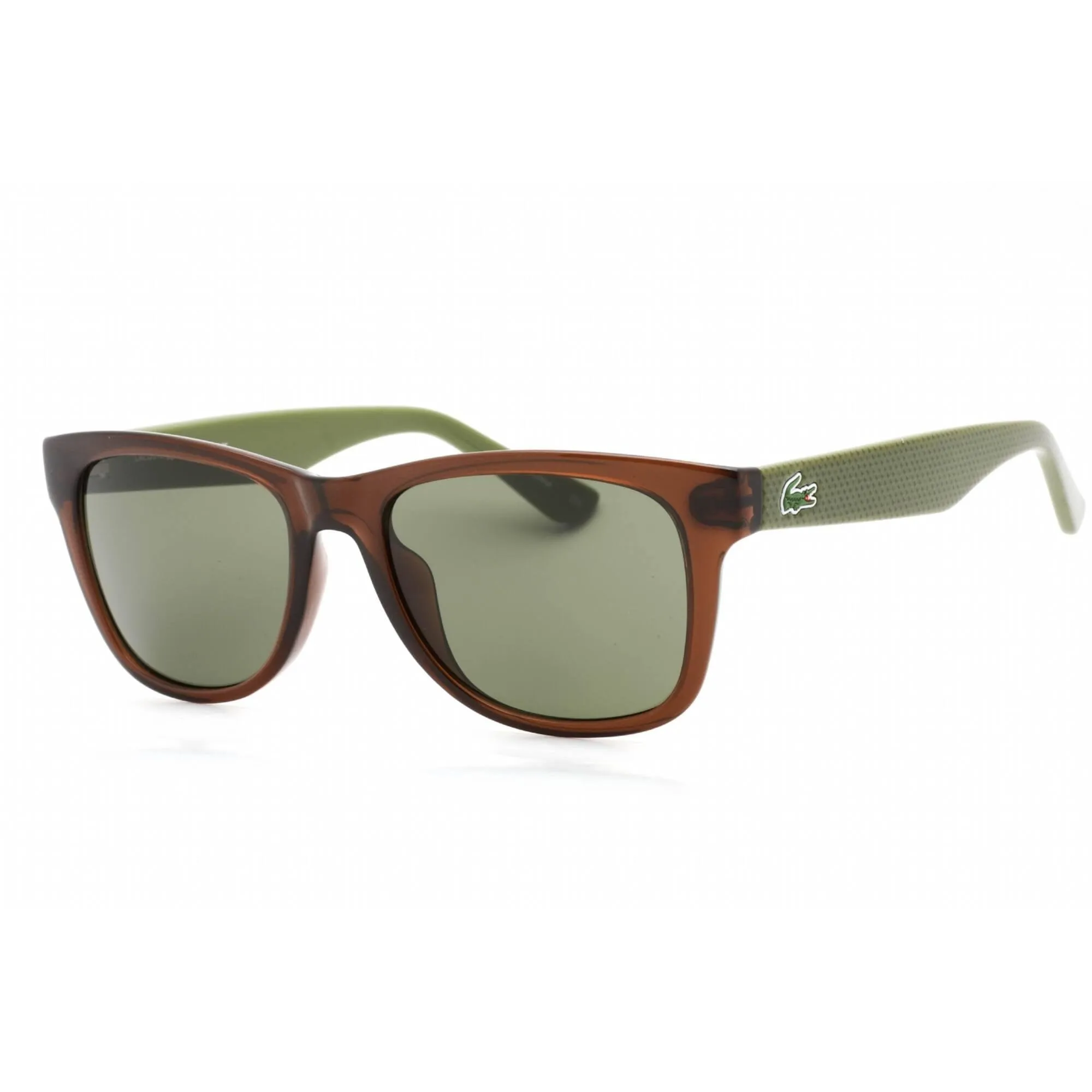 Lacoste Unisex Sunglasses - Green Lens Brown Rectangular Plastic Frame | L734S (210)