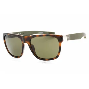 Lacoste Unisex Sunglasses - Green Lens Dark Havana Rectangular Frame | L664S 220