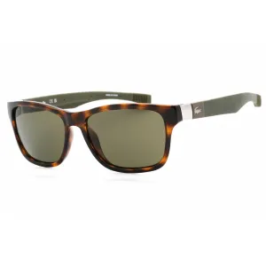 Lacoste Unisex Sunglasses - Green Lens Havana Plastic Rectangular Frame | L737S 214