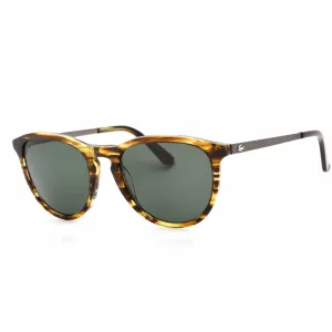 Lacoste Unisex Sunglasses - Green Shaded Lens Brown Marble Round Frame | L708S 210