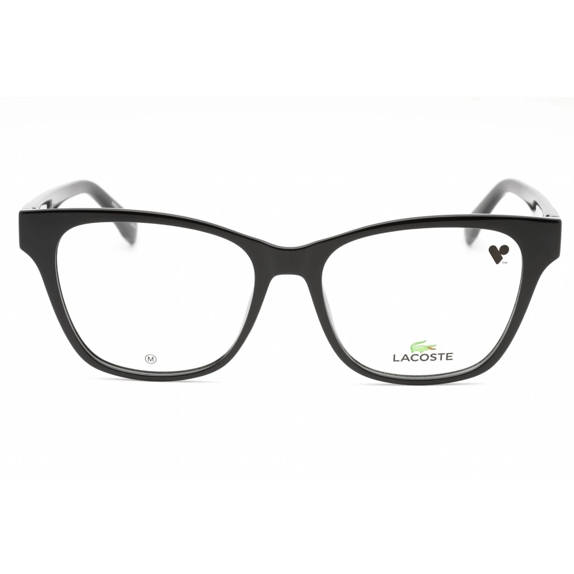 Lacoste Women's Eyeglasses - Black Plastic Square Frame Clear Demo Lens | L2920 001