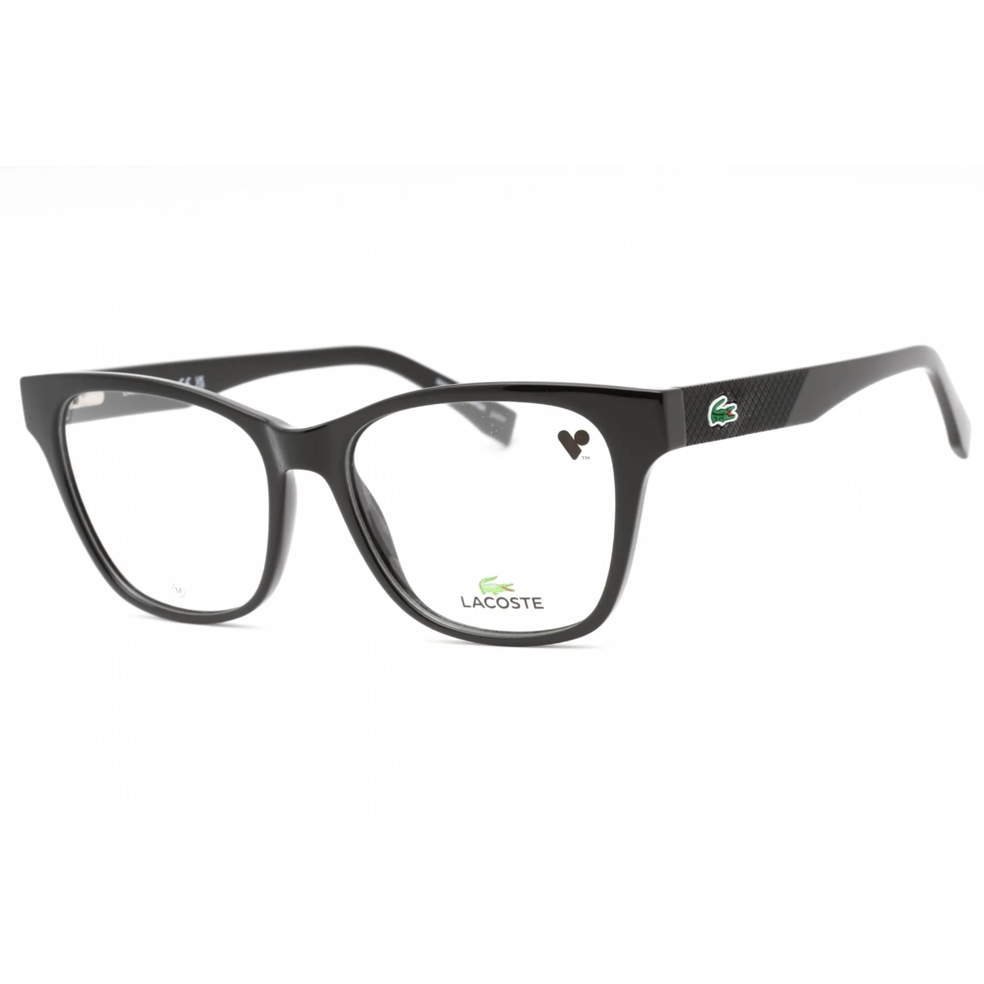 Lacoste Women's Eyeglasses - Black Plastic Square Frame Clear Demo Lens | L2920 001