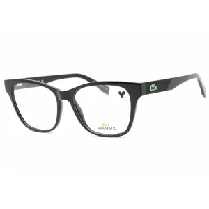Lacoste Women's Eyeglasses - Black Plastic Square Frame Clear Demo Lens | L2920 001
