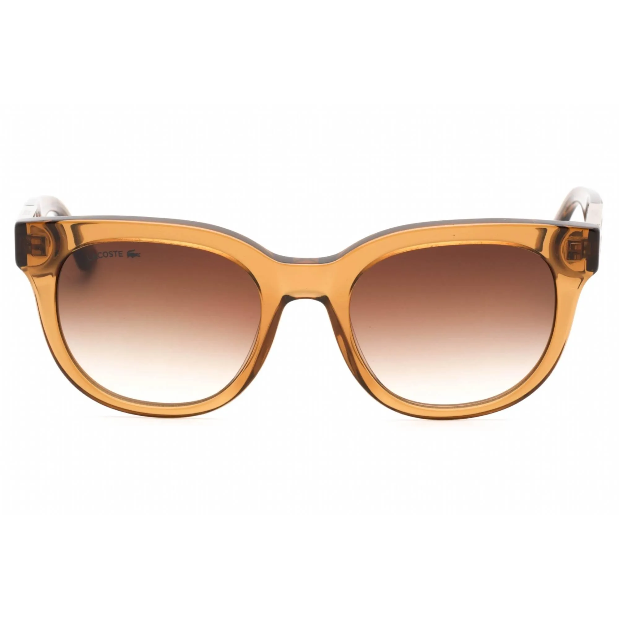 Lacoste Women's Sunglasses - Transparent Caramel Rectangular Plastic Frame | L971S 234