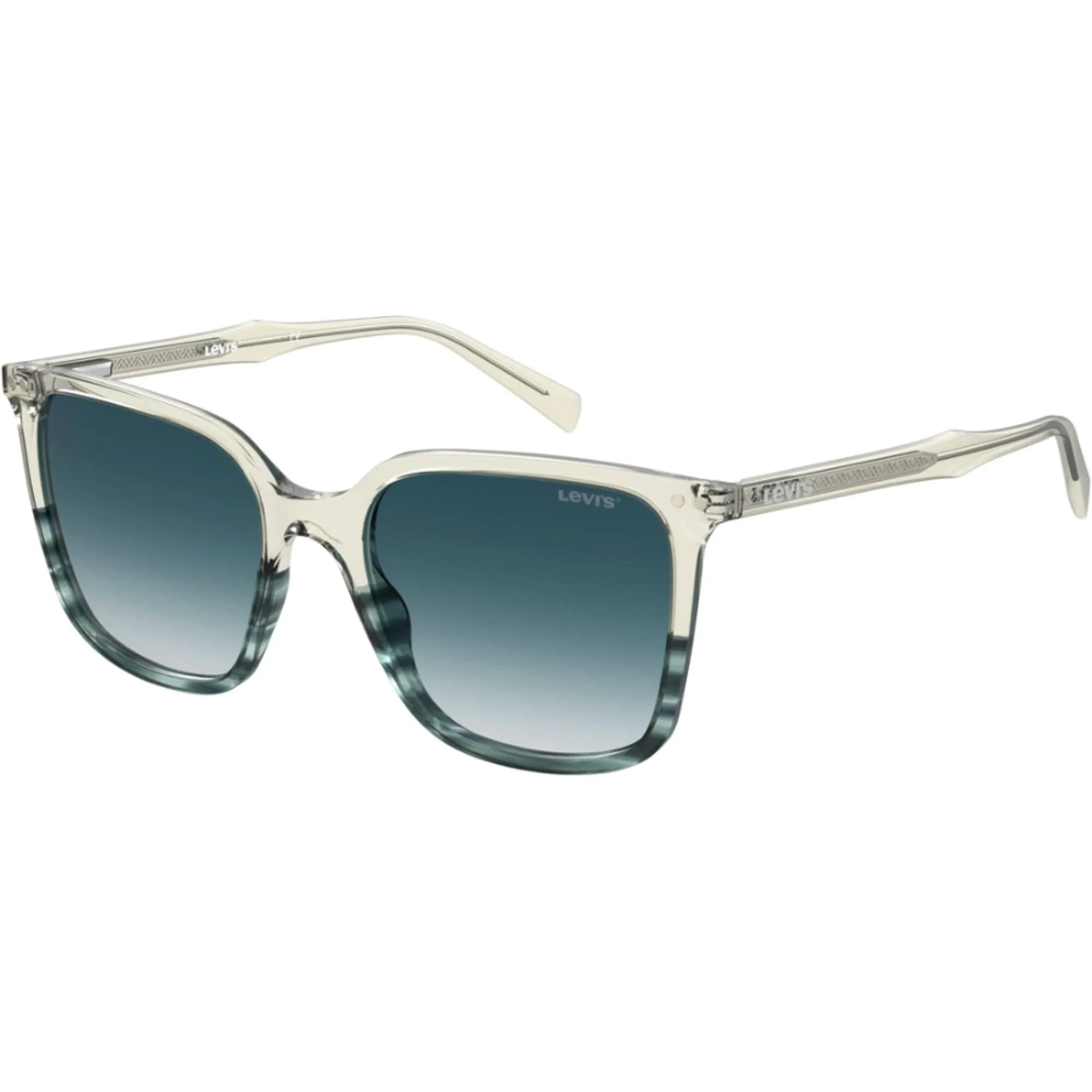 Levi's Women's Sunglasses - Khaki Horn Plastic Square Frame | LEVI LV 5014/S 0517/08