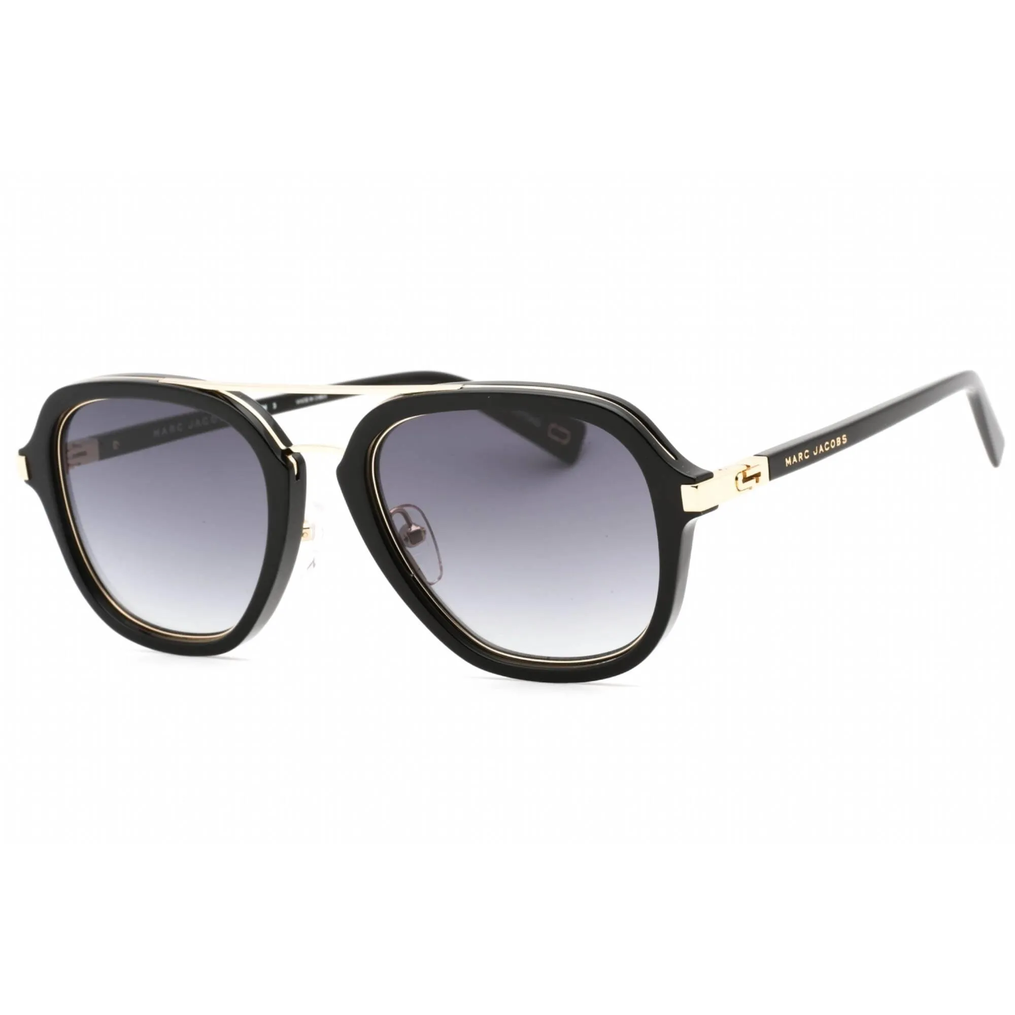 Marc Jacobs Unisex Sunglasses - Black Gold Rectangular Frame | Marc 172/S 02M2 00
