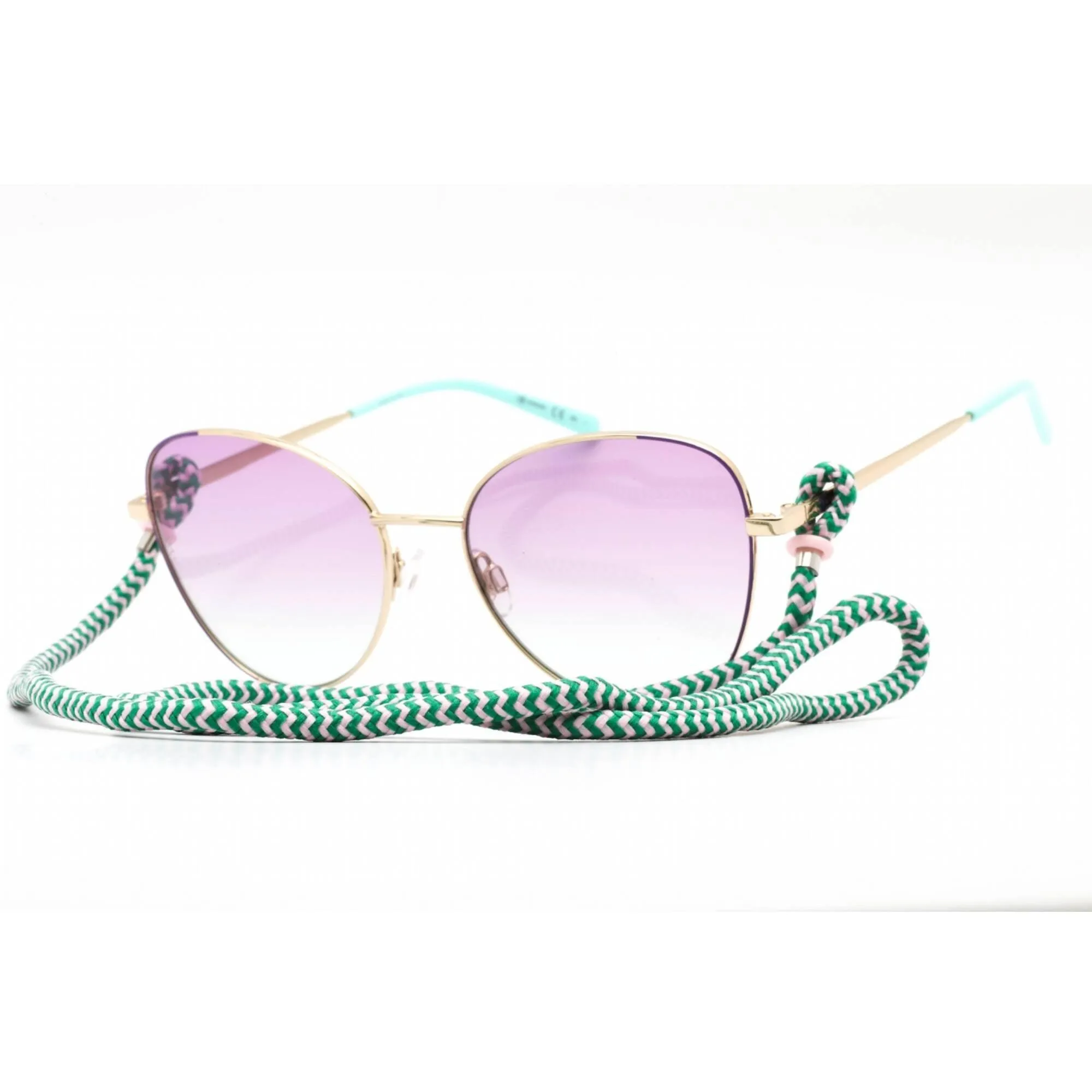 Missoni Women's Sunglasses - Violet Shaded Green Lens Metal Frame | MMI 0038/S S9E WK