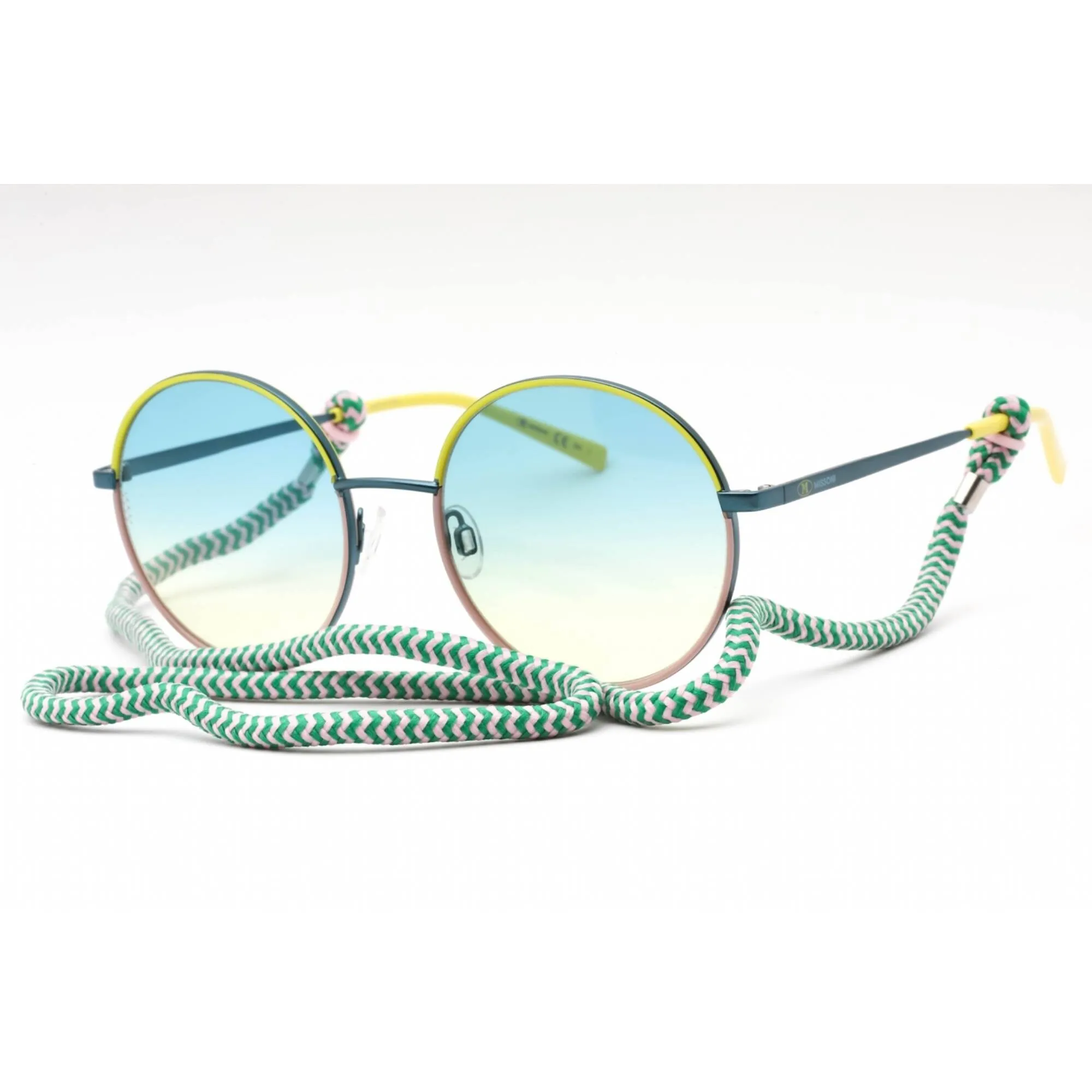 Missoni Women's Sunglasses - Yellow Pink Metal Round Full Rim | MMI 0035/S 0L81 IE