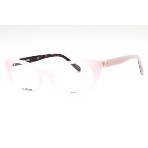 Moschino Love Women's Eyeglasses - Pink Acetate Cat Eye Full Rim Frame | MOL577 35J