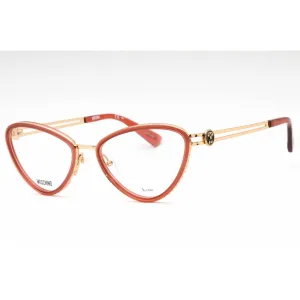Moschino Women's Eyeglasses - Burgundy Metal Cat Eye Shape Full Rim Frame | MOS585 LHF