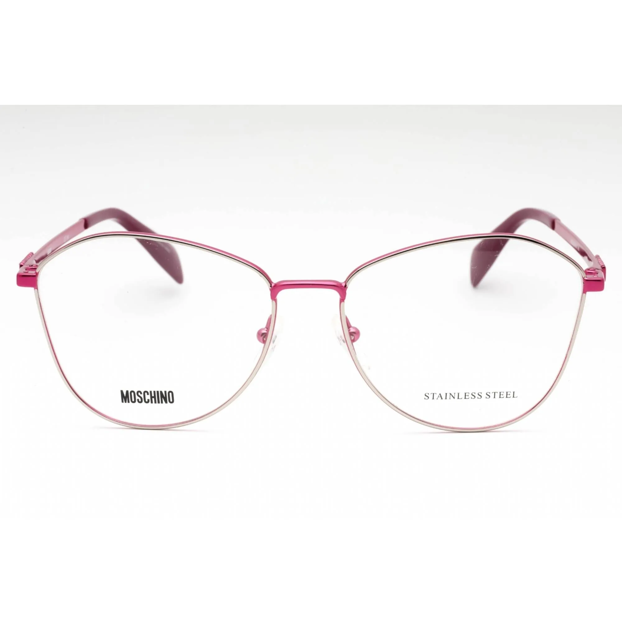 Moschino Women's Eyeglasses - Fuchsia Metal Butterfly Full Rim Frame | MOS520 MU1