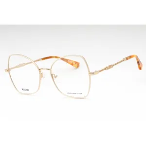 Moschino Women's Eyeglasses - Ivory Gold Metal Butterfly Full Rim Frame | MOS600 IJS