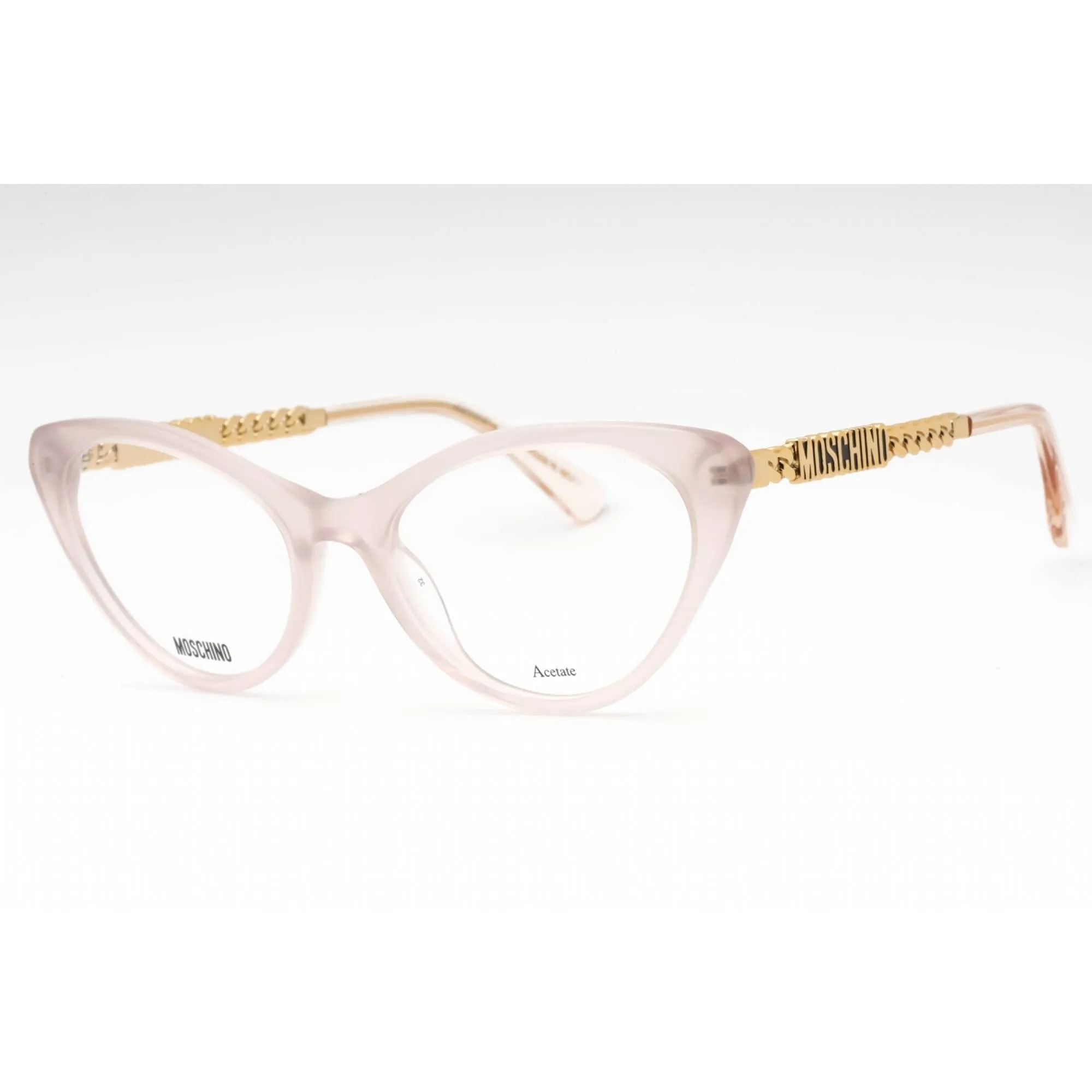 Moschino Women's Eyeglasses - Nude Acetate Cat Eye Shape Full Rim Frame | MOS626 FWM