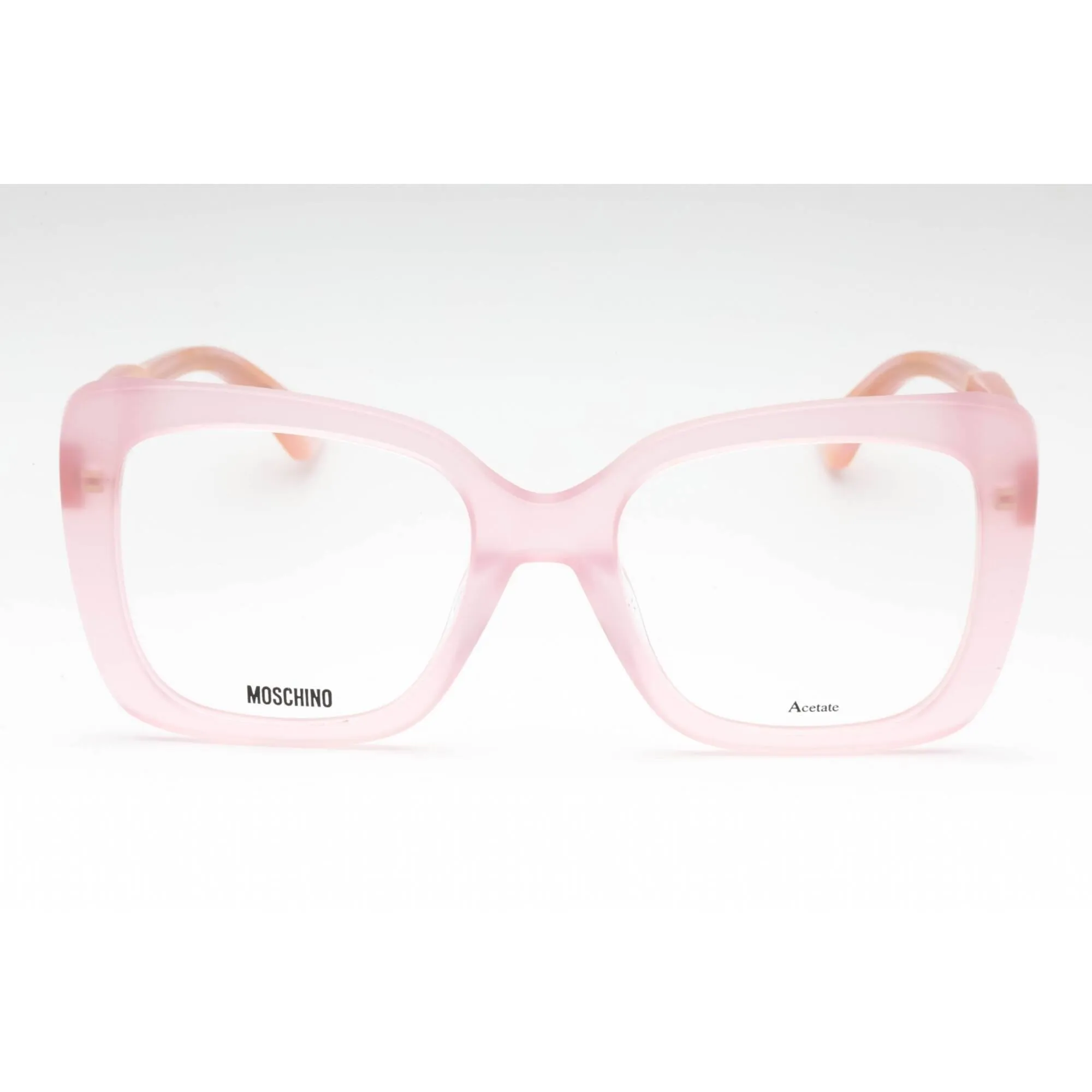 Moschino Women's Eyeglasses - Pink Acetate Butterfly Shape Full Rim Frame | MOS614 35J