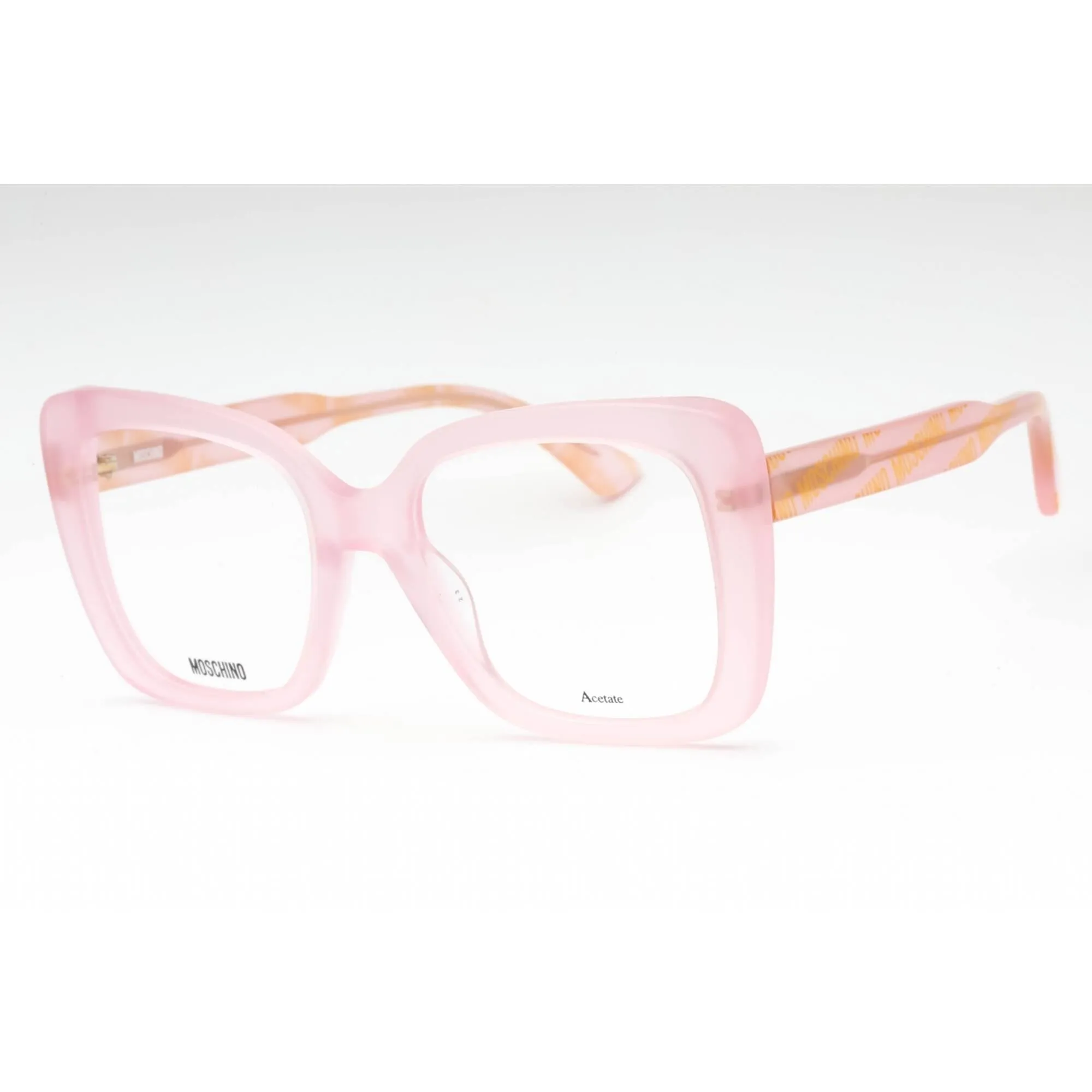 Moschino Women's Eyeglasses - Pink Acetate Butterfly Shape Full Rim Frame | MOS614 35J