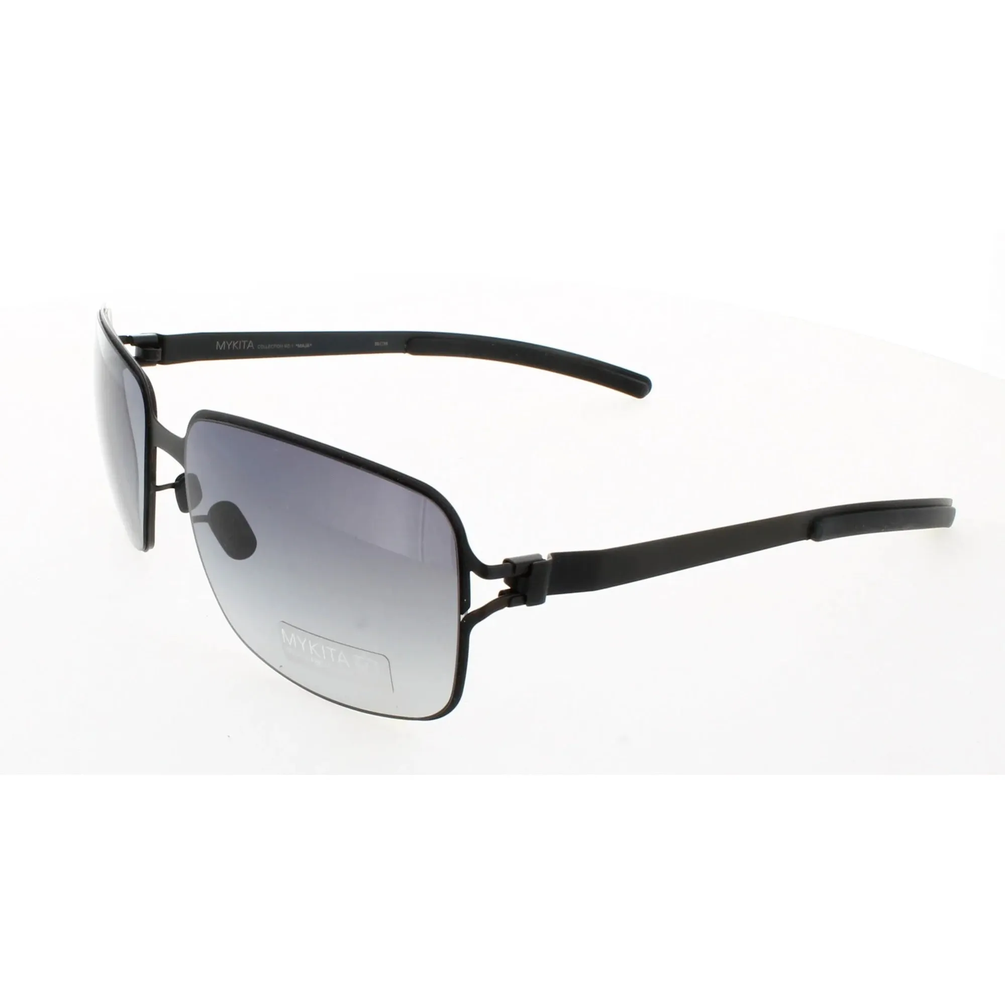 Mykita Unisex Sunglasses - Black Metal Rectangular Frame | NO1 SUN-MAJA-BLACK 002