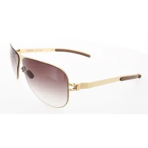 Mykita Unisex Sunglasses - Gold Line Metal Pilot Frame | NO1 SUN-AVA-GOLD LINE 008