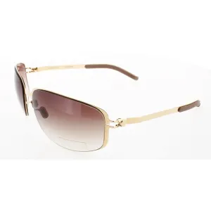 Mykita Unisex Sunglasses - Gold Rectangular Full Rim Frame | NO1 SUN -GINGER-GOLD