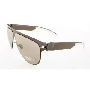 Mykita Unisex Sunglasses - Khaki Full Rim Oval Metal Frame | COLLAB-ELEKTRA-KHAKI