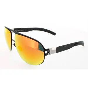 Mykita Unisex Sunglasses - Matte Black Full Rim Metal Frame | COLLAB-URS-MATT BLACK