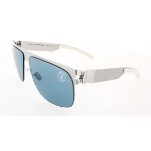 Mykita Unisex Sunglasses - Pearl Metal Frame Blue Lens | COLLAB-PHINEAS-PEARLTILE