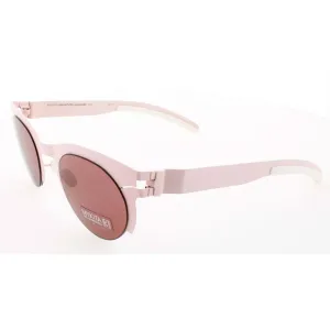 Mykita Unisex Sunglasses - Rose Pink Round Half Rim Frame | COLLAB-ANAI-ROSE F38