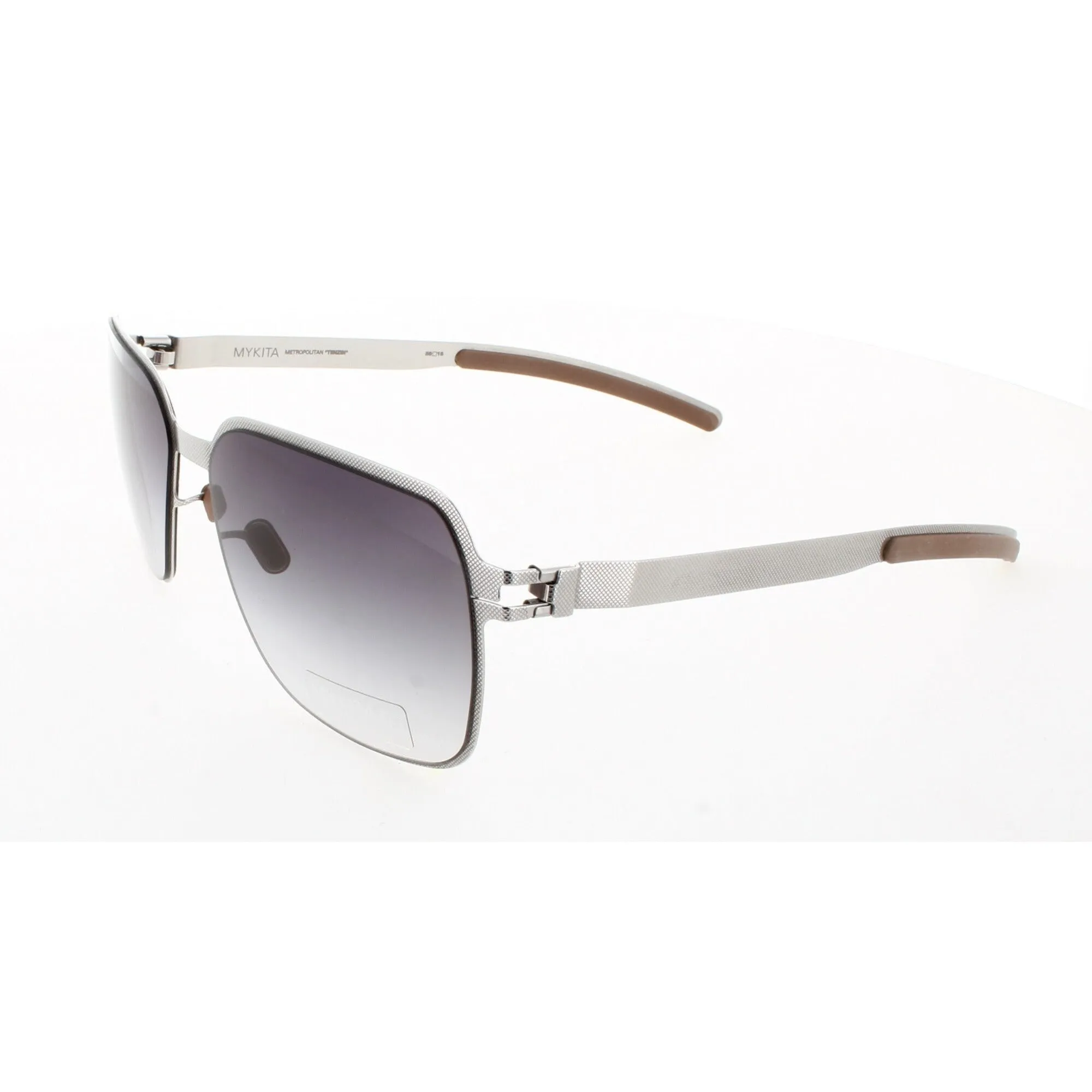 Mykita Unisex Sunglasses - Silver Grid Metal Square Frame | NO1-TENZIN-SILVER GRID 023