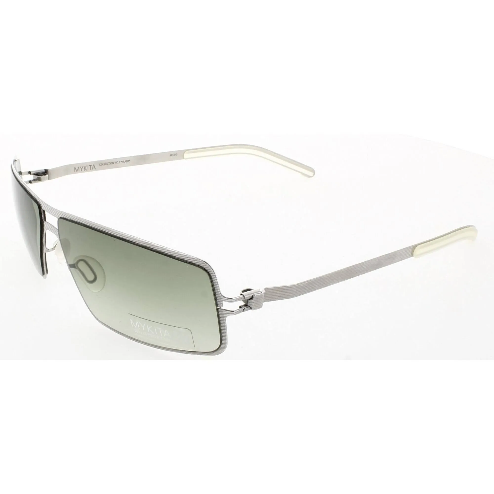 Mykita Unisex Sunglasses - Silver Metal Rectangular Full Rim Frame | HUGO-SILVER-SUN