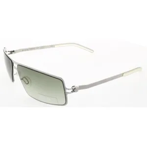 Mykita Unisex Sunglasses - Silver Metal Rectangular Full Rim Frame | HUGO-SILVER-SUN
