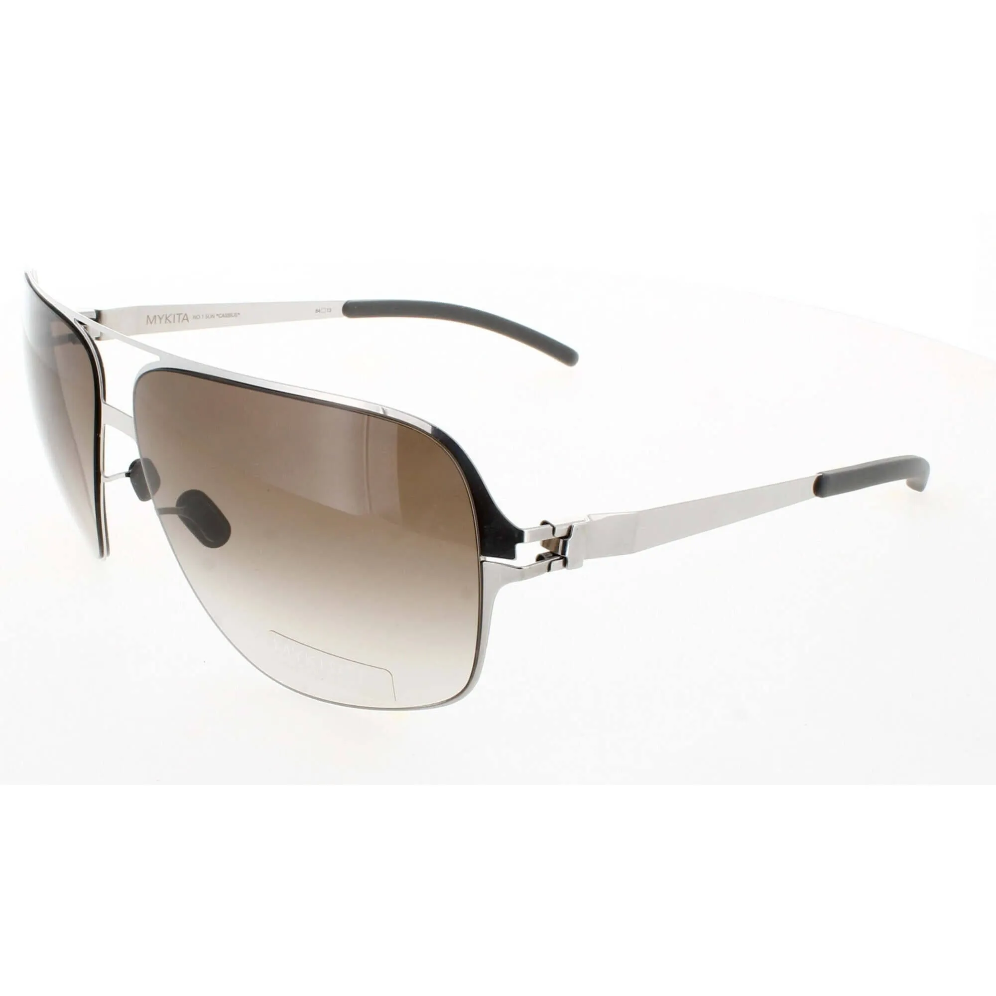 Mykita Unisex Sunglasses - Silver Tone Pilot Frame | NO1 SUN-CASSIUS-SILVER-GREY GRAD