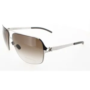 Mykita Unisex Sunglasses - Silver Tone Pilot Frame | NO1 SUN-CASSIUS-SILVER-GREY GRAD