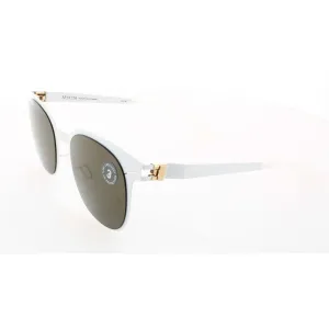 Mykita Unisex Sunglasses - Talc White Grey Full Rim Frame | DECADES-LIANNE-TALC