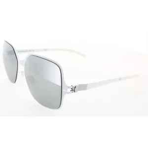 Mykita Unisex Sunglasses - White Metal Frame Silver Lens | COLLAB-ROSI-WHITE 037 F8