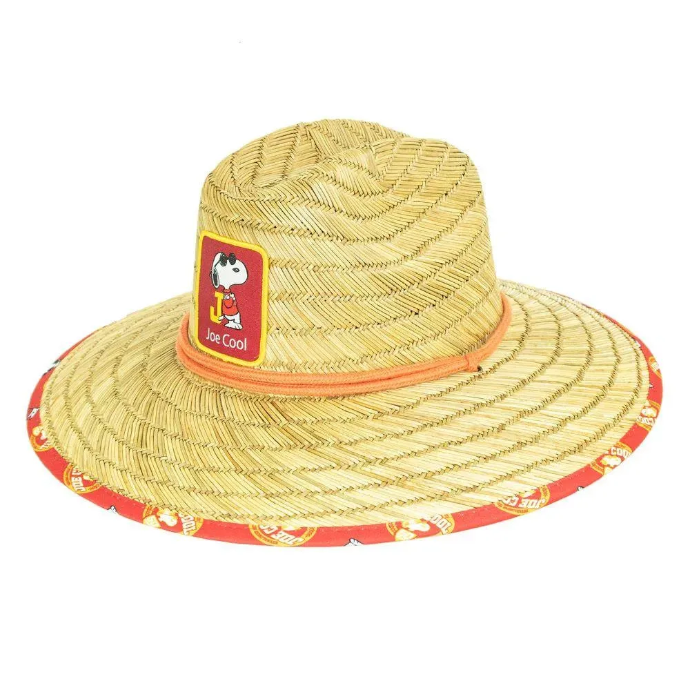 Peter Grimm Peanuts Joe Cool Snoopy - Rye Straw Lifeguard Hat