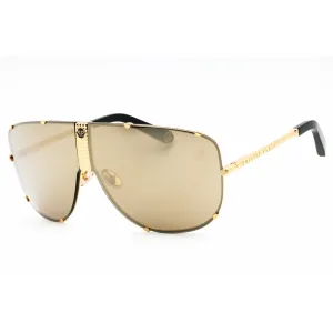 Philipp Plein Unisex Sunglasses - Yellow Gold Metal Full Rim Frame | SPP075M 400G