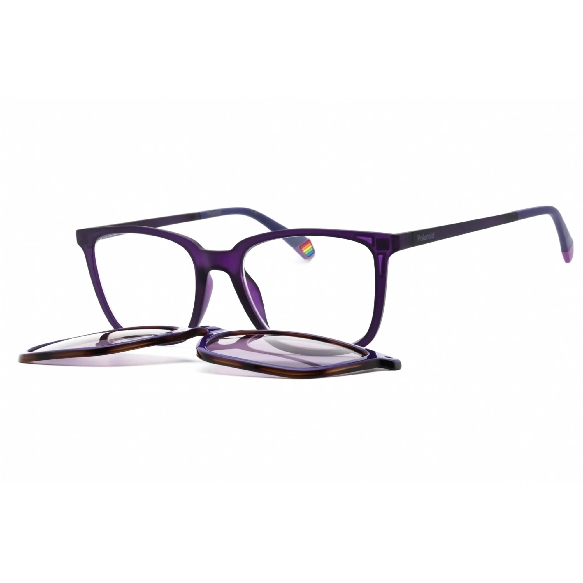 Polaroid Core Unisex Sunglasses - Violet Plastic Square Frame | PLD 6136/CS 0B3V KL