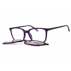 Polaroid Core Unisex Sunglasses - Violet Plastic Square Frame | PLD 6136/CS 0B3V KL