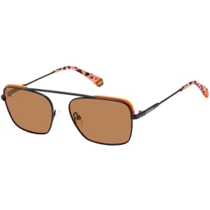 Polaroid Unisex Sunglasses - Black Orange Metal Frame | POLAROID PLD 6131/S 08LZ/HE