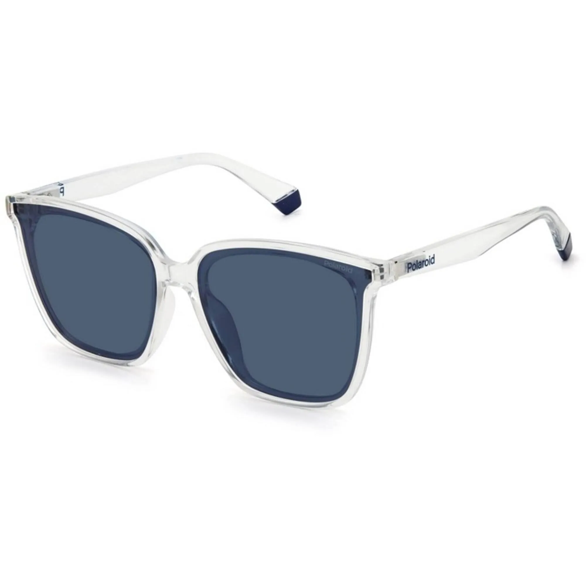Polaroid Unisex Sunglasses - Crystal Frame Blue Polarized Lens | PLD 6163/F/S 900