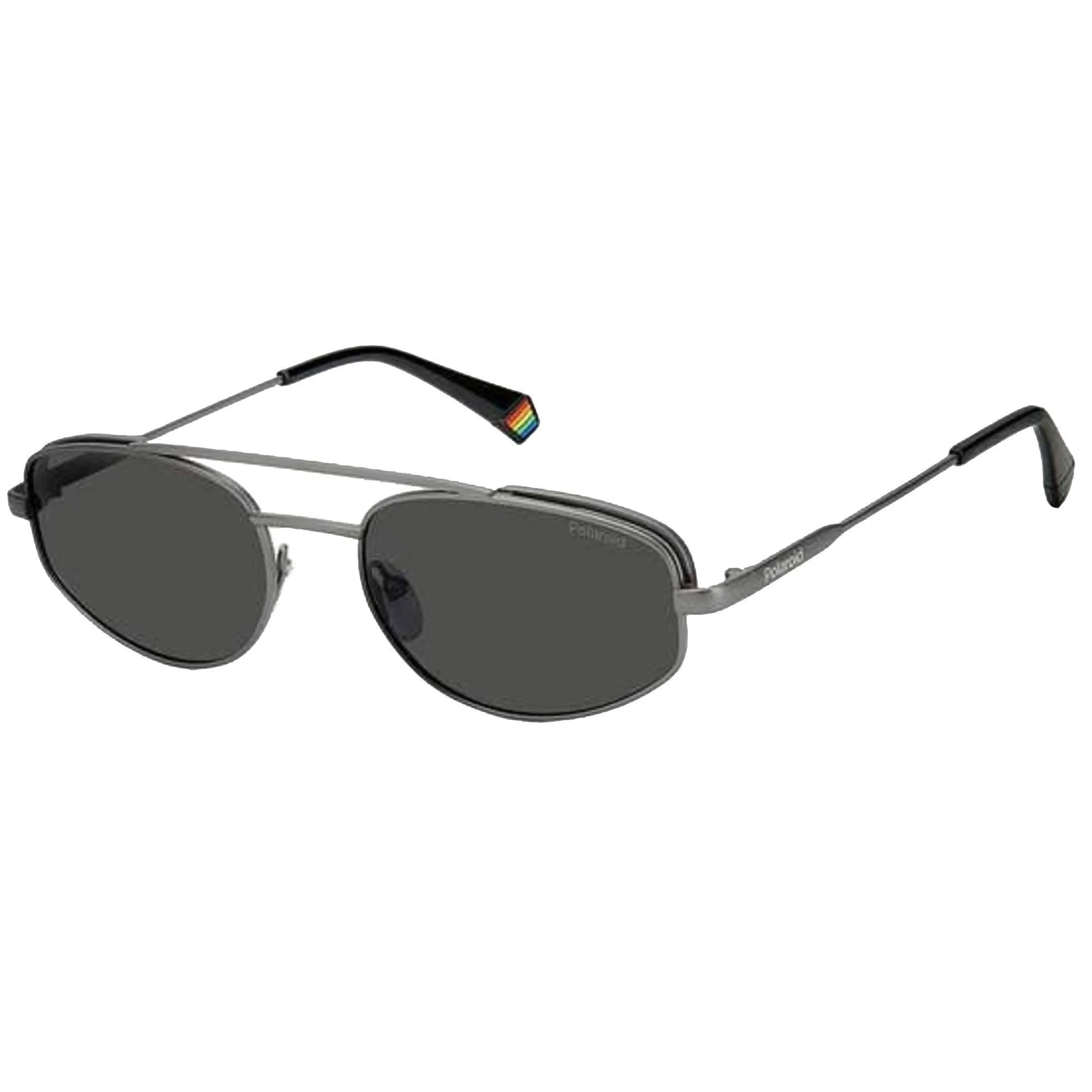 Polaroid Unisex Sunglasses - Matt Ruthenium Metal Frame | POLAROID PLD 6130/S 0R80/M9